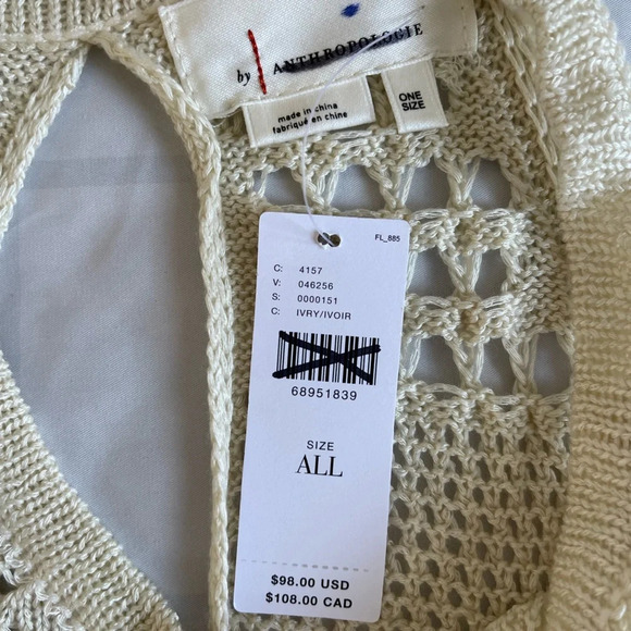 Anthropologie  Crochet Knit Coverup Dress One Size - Picture 8 of 11